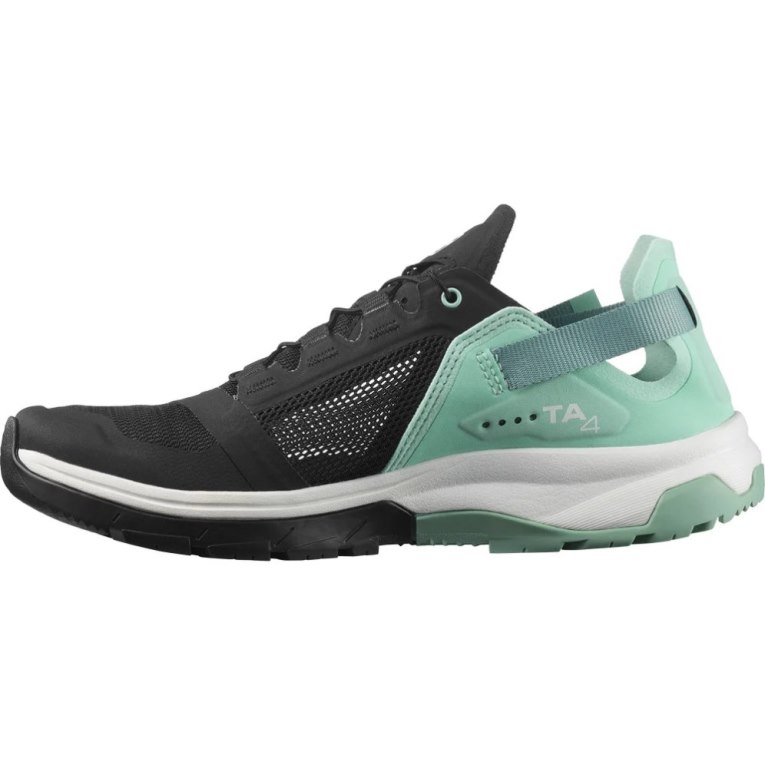 Salomon Tech Amphib 4 Women's Hiking Shoes Black / Green | CA 13Q60